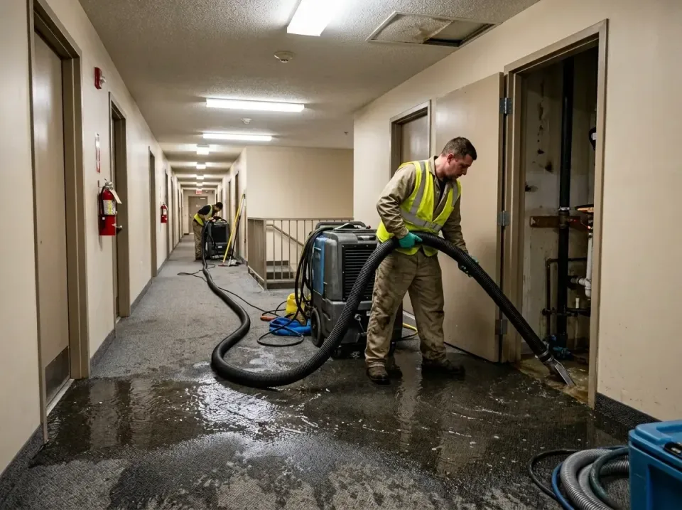 multi-unit-apartment-hallway-f-005 — frequently asked questions, Emergency Burst Pipe Water Extraction & Removal in Crownpoi…